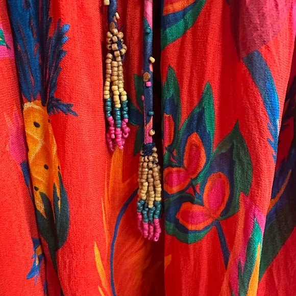 Farm Rio Maxi Flowers Midi Dress Size Small - Picture 5 of 8